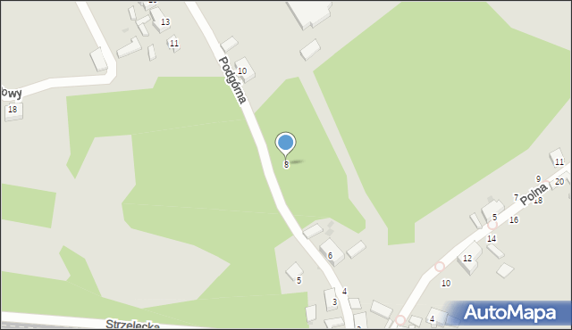 Drezdenko, Podgórna, 8, mapa Drezdenko