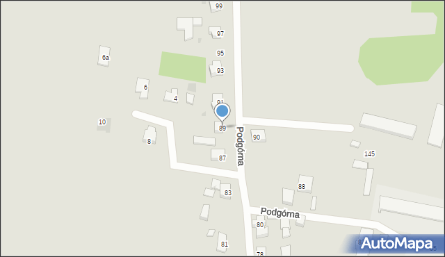 Drezdenko, Podgórna, 89, mapa Drezdenko