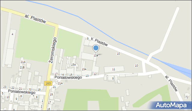 Drezdenko, Poniatowskiego, 11e, mapa Drezdenko