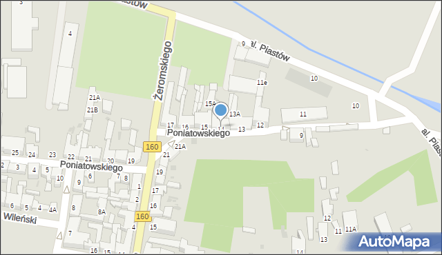 Drezdenko, Poniatowskiego, 14, mapa Drezdenko