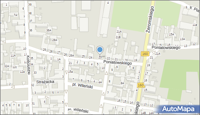 Drezdenko, Poniatowskiego, 23, mapa Drezdenko