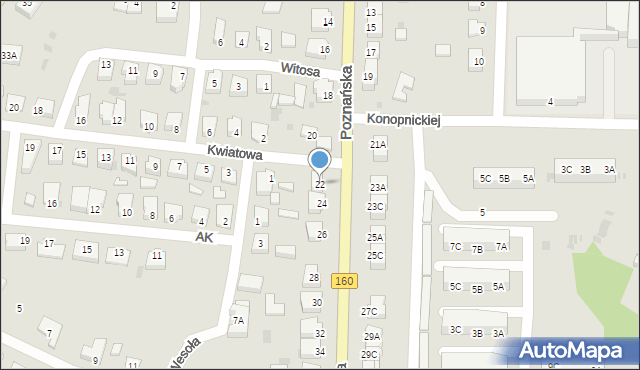 Drezdenko, Poznańska, 22, mapa Drezdenko