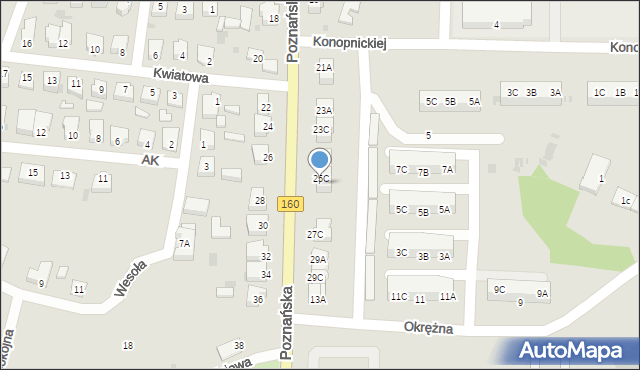 Drezdenko, Poznańska, 25D, mapa Drezdenko