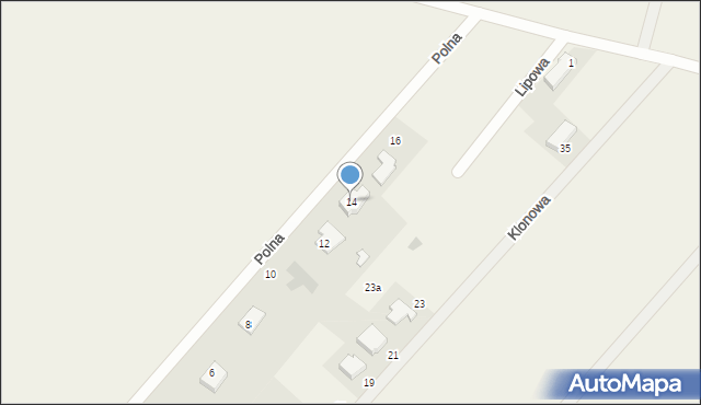 Drężewo, Polna, 14, mapa Drężewo