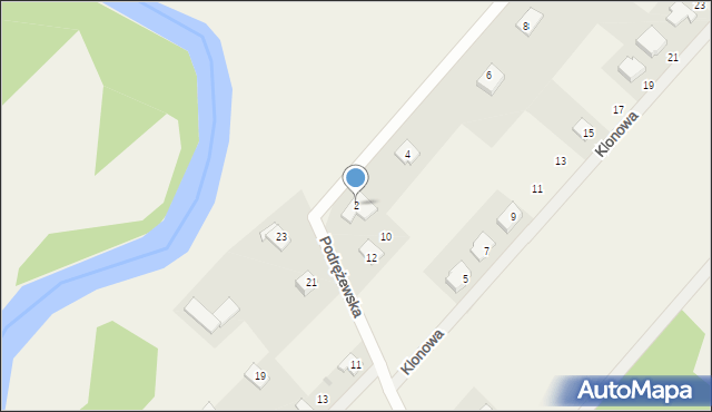 Drężewo, Polna, 2, mapa Drężewo