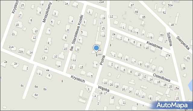 Drobin, Polna, 9, mapa Drobin