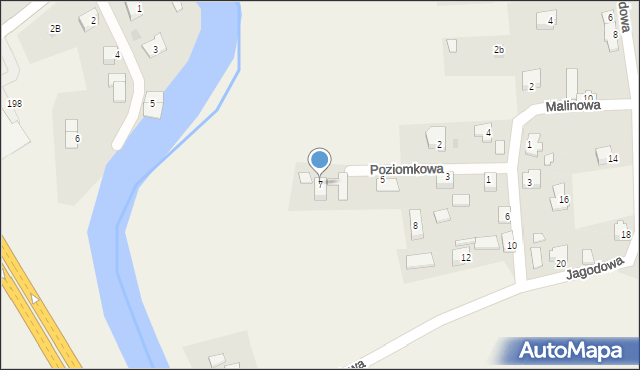 Drogomyśl, Poziomkowa, 7, mapa Drogomyśl