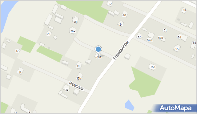 Drogoszewo, Powstańców, 28a, mapa Drogoszewo