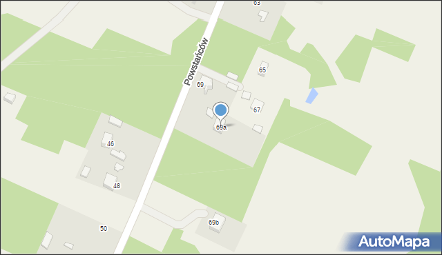 Drogoszewo, Powstańców, 69a, mapa Drogoszewo