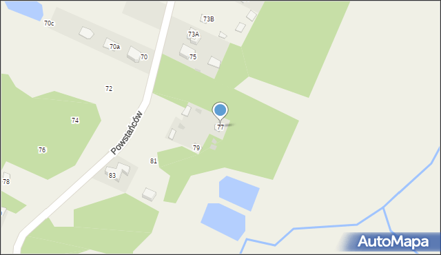 Drogoszewo, Powstańców, 77, mapa Drogoszewo