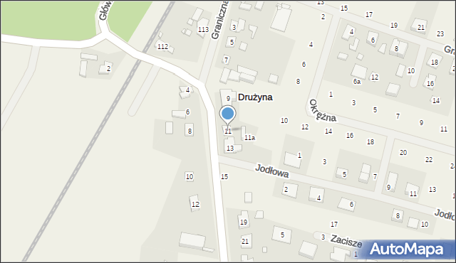 Drużyna, Powstańców Wielkopolskich, 11, mapa Drużyna