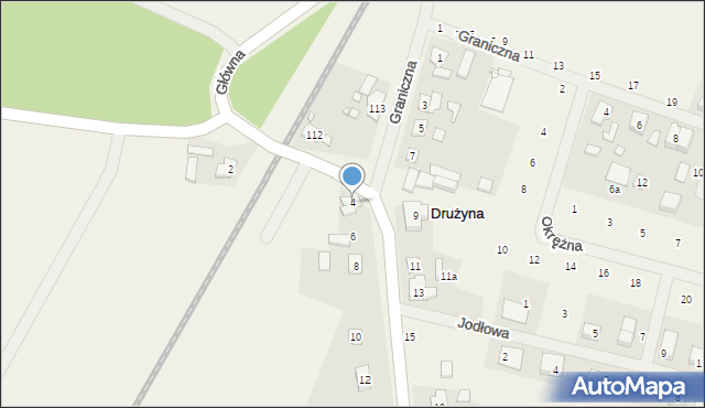 Drużyna, Powstańców Wielkopolskich, 4, mapa Drużyna
