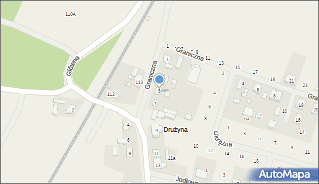 Drużyna, Powstańców Wielkopolskich, 5, mapa Drużyna