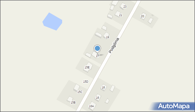 Drzycim, Podgórna, 17, mapa Drzycim