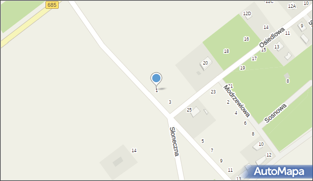 Dubicze Cerkiewne, Polna, 1, mapa Dubicze Cerkiewne