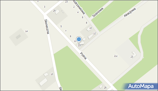 Dubicze Cerkiewne, Polna, 13, mapa Dubicze Cerkiewne