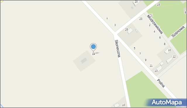 Dubicze Cerkiewne, Polna, 14, mapa Dubicze Cerkiewne