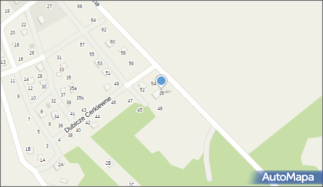 Dubicze Cerkiewne, Polna, 16, mapa Dubicze Cerkiewne