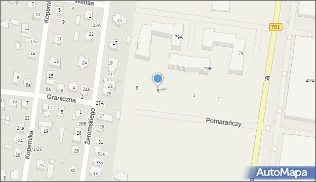 Duchnice, Pomarańczy, 6, mapa Duchnice