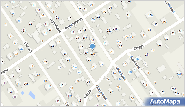 Duczki, Poprzeczna, 16b, mapa Duczki