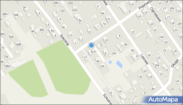 Duczki, Poprzeczna, 4, mapa Duczki