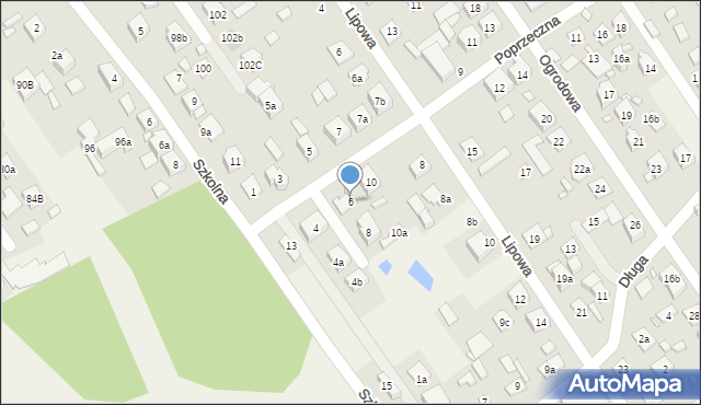 Duczki, Poprzeczna, 6, mapa Duczki