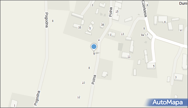 Duninowo, Polna, 6, mapa Duninowo