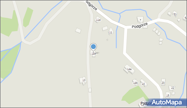 Duszniki-Zdrój, Podgórze, 11b, mapa Duszniki-Zdrój