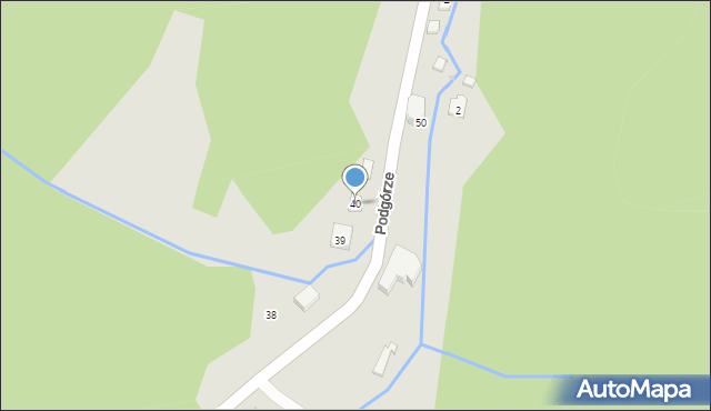 Duszniki-Zdrój, Podgórze, 40, mapa Duszniki-Zdrój