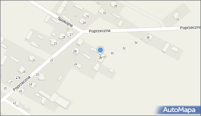 Dylewo, Poprzeczna, 28, mapa Dylewo