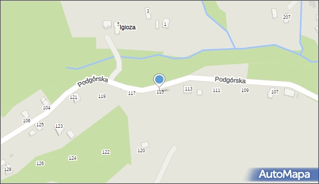 Dynów, Podgórska, 115, mapa Dynów