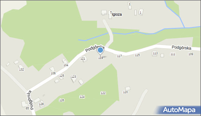 Dynów, Podgórska, 119, mapa Dynów