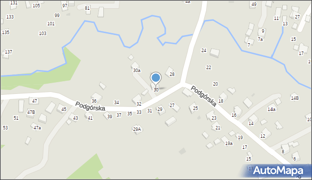 Dynów, Podgórska, 30, mapa Dynów