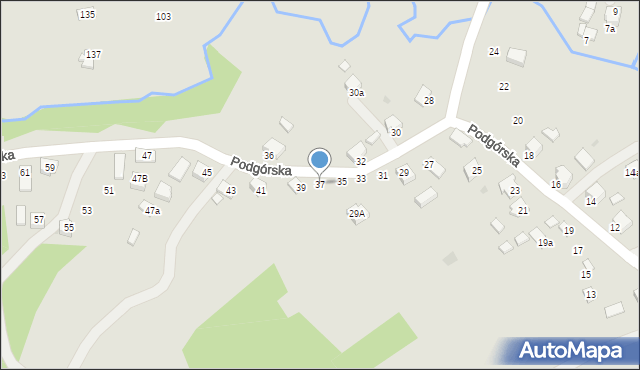 Dynów, Podgórska, 37, mapa Dynów
