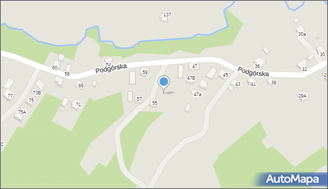 Dynów, Podgórska, 53, mapa Dynów