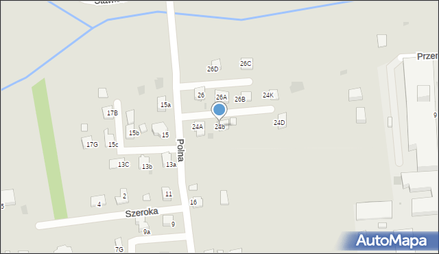 Dynów, Polna, 24b, mapa Dynów