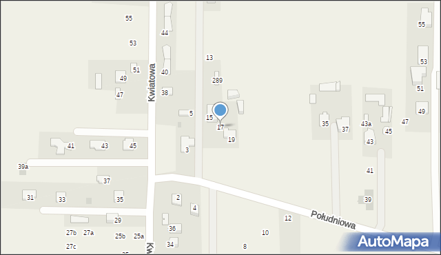 Dys, Południowa, 17, mapa Dys