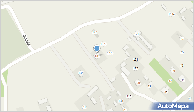 Dys, Poprzeczna, 131, mapa Dys