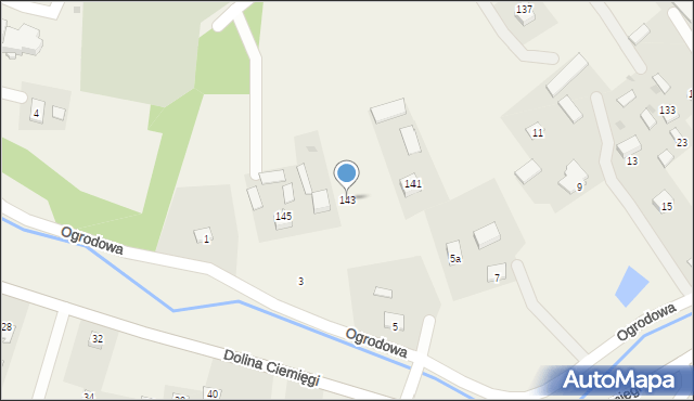 Dys, Poprzeczna, 143, mapa Dys
