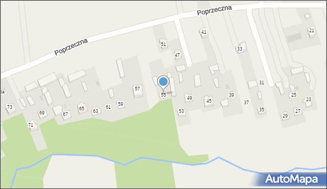 Dys, Poprzeczna, 55, mapa Dys