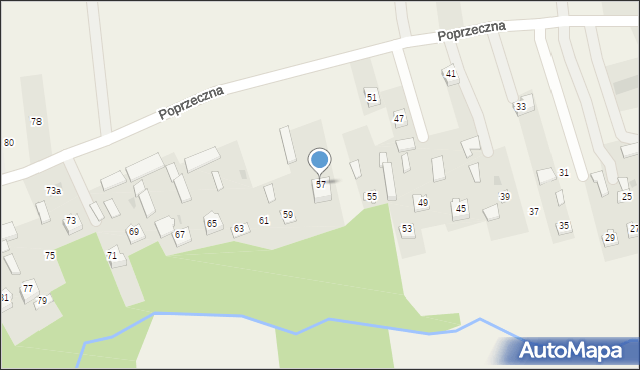 Dys, Poprzeczna, 57, mapa Dys