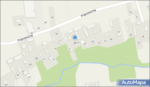 Dys, Poprzeczna, 69, mapa Dys