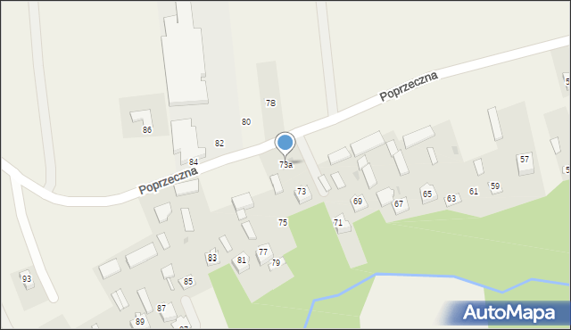 Dys, Poprzeczna, 73a, mapa Dys