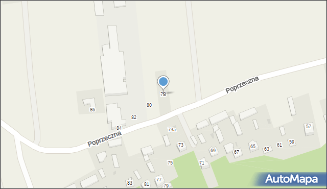 Dys, Poprzeczna, 78, mapa Dys