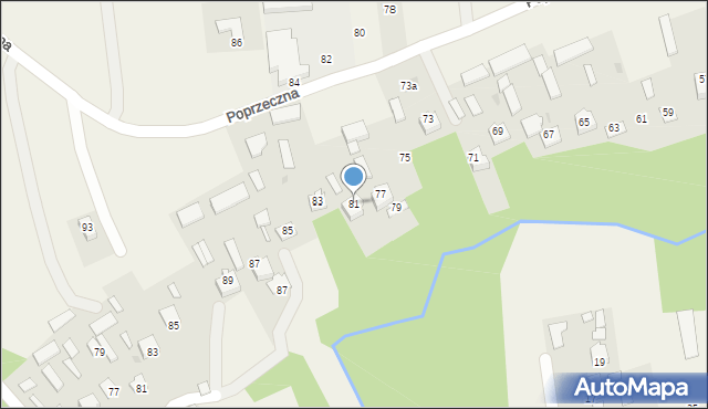 Dys, Poprzeczna, 81, mapa Dys