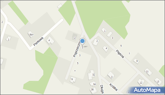 Dzbenin, Poprzeczna, 1, mapa Dzbenin