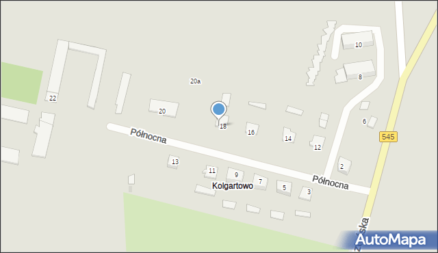 Działdowo, Północna, 18a, mapa Działdowo