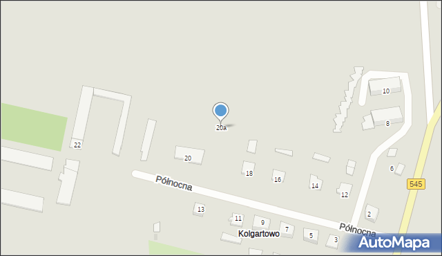 Działdowo, Północna, 20a, mapa Działdowo
