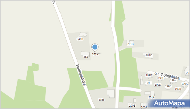 Dzianisz, Podhalańska, 10, mapa Dzianisz