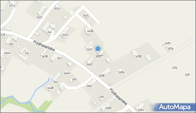 Dzianisz, Podhalańska, 104, mapa Dzianisz